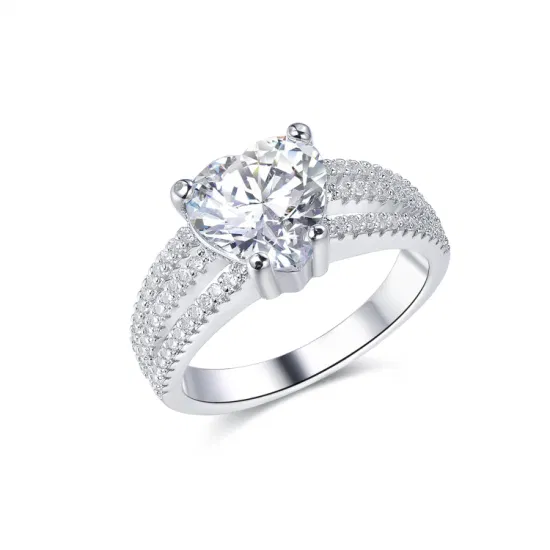 Heart CZ Moissanite Engagement Ring White Gold 14K White Gold Wedding Band 925 Silver Engagement Ring